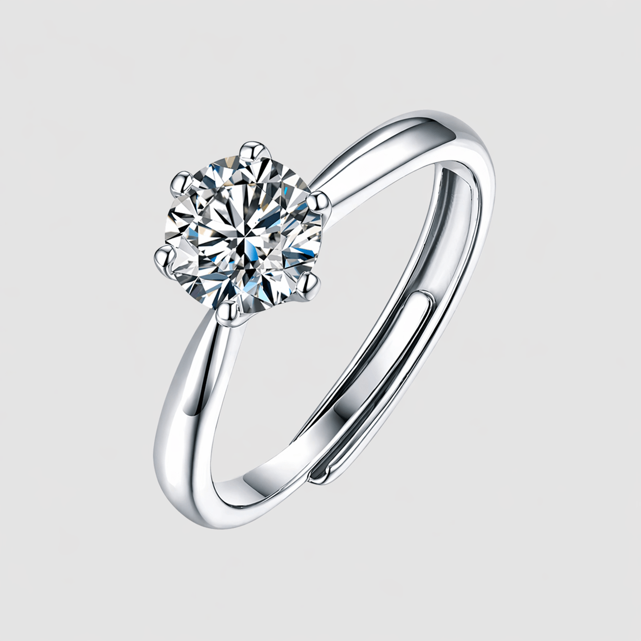 Moissanite Stud Ring