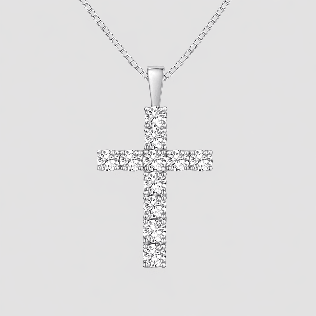 Moissanite Cross Necklace