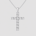Moissanite Cross Necklace