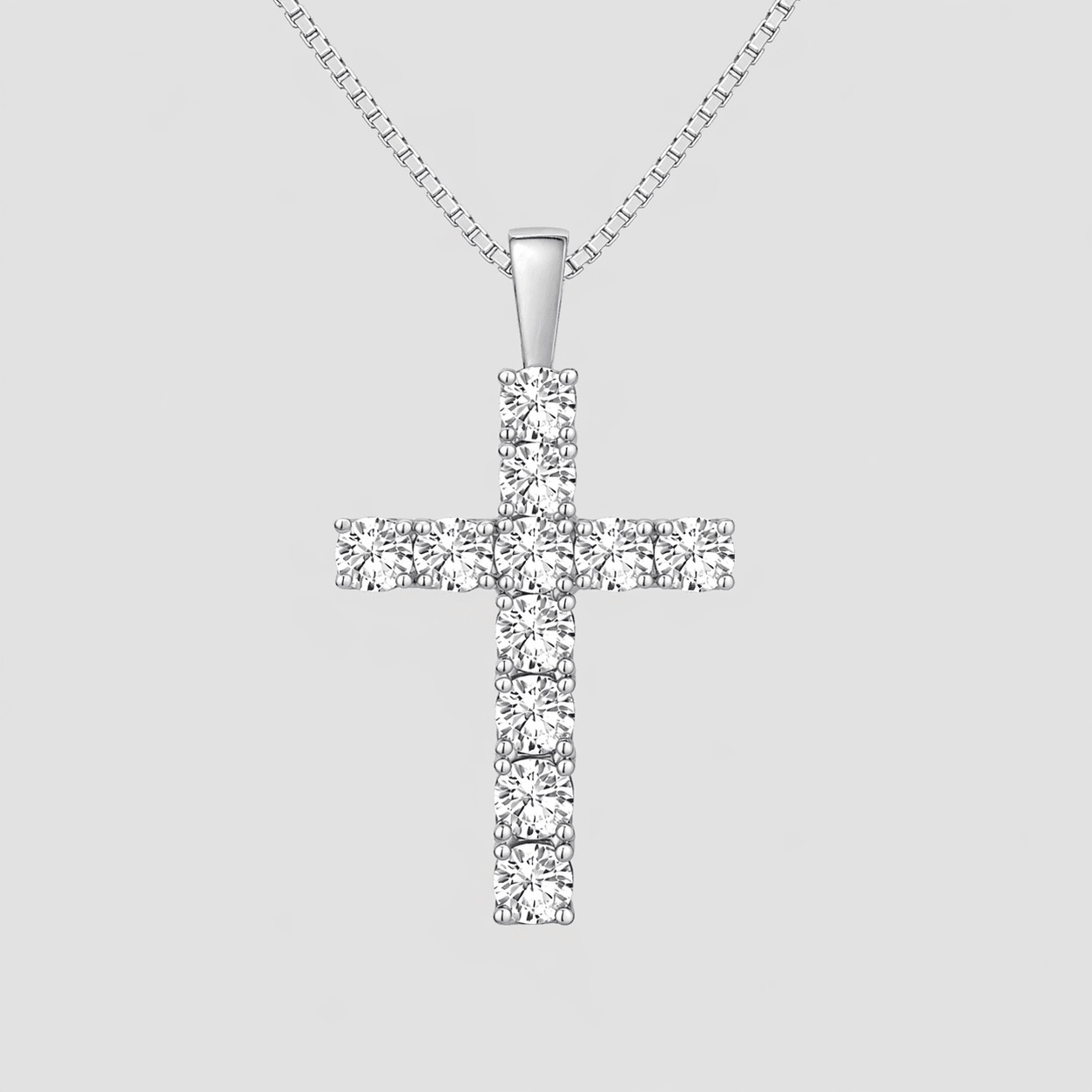 Moissanite Cross Necklace