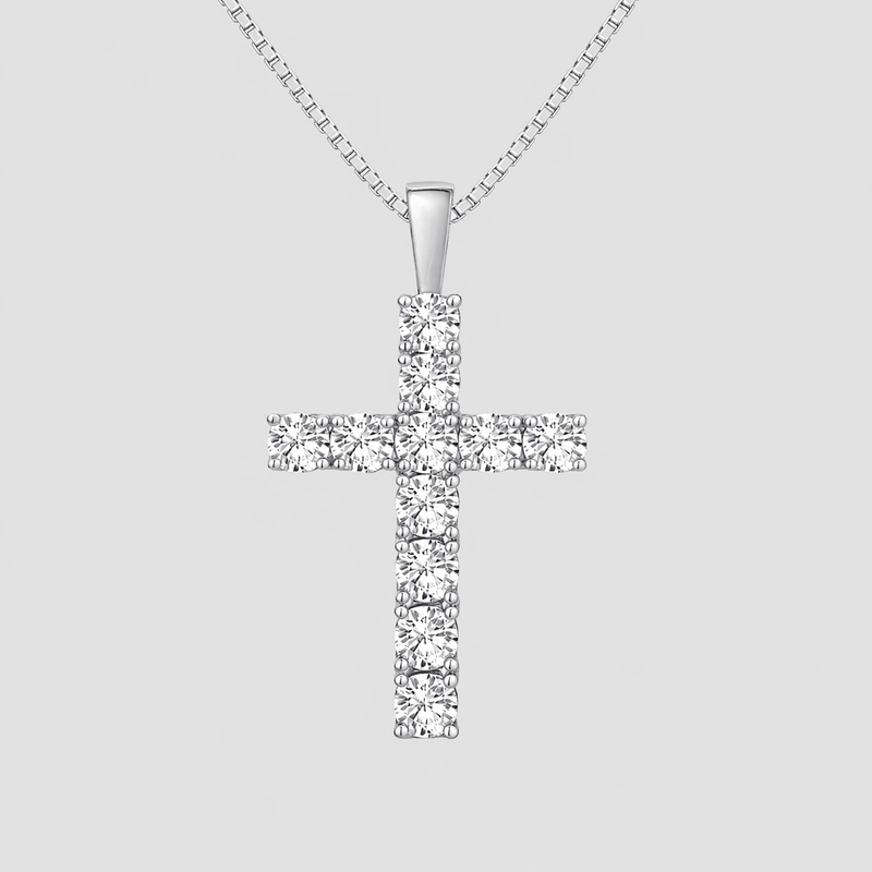 Moissanite Cross Necklace