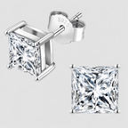 Princess Cut Moissanite Earrings
