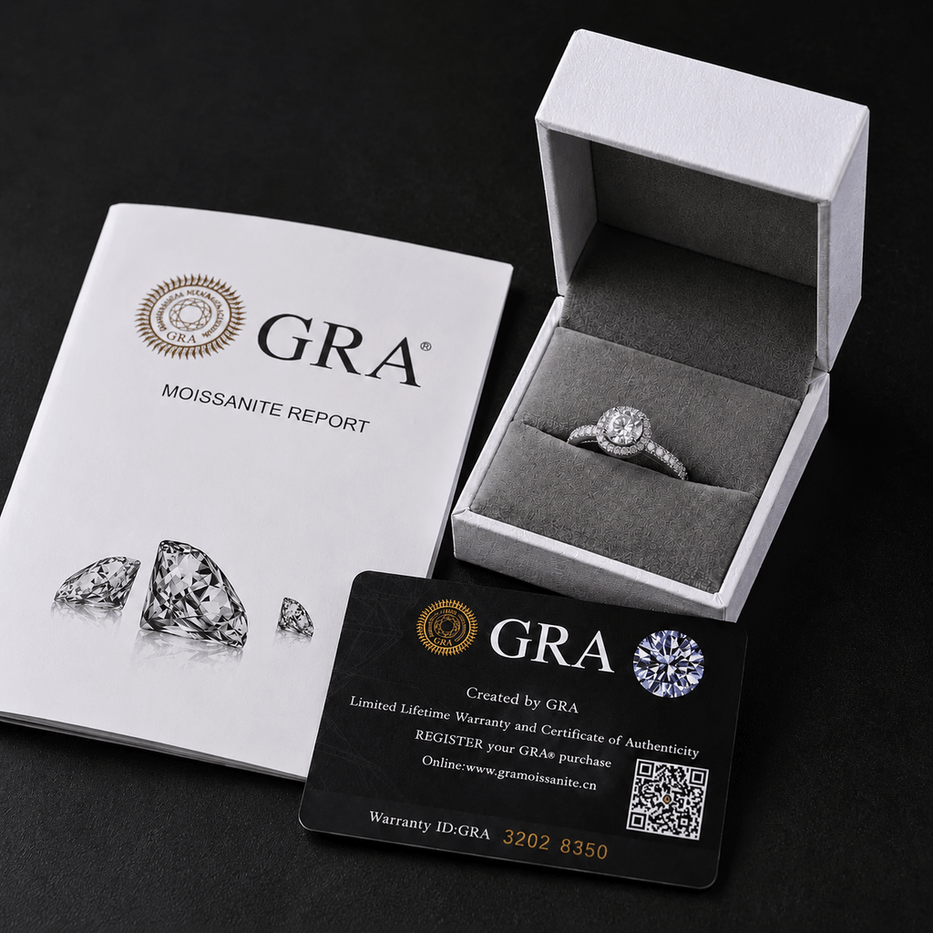 Moissanite Halo Ring