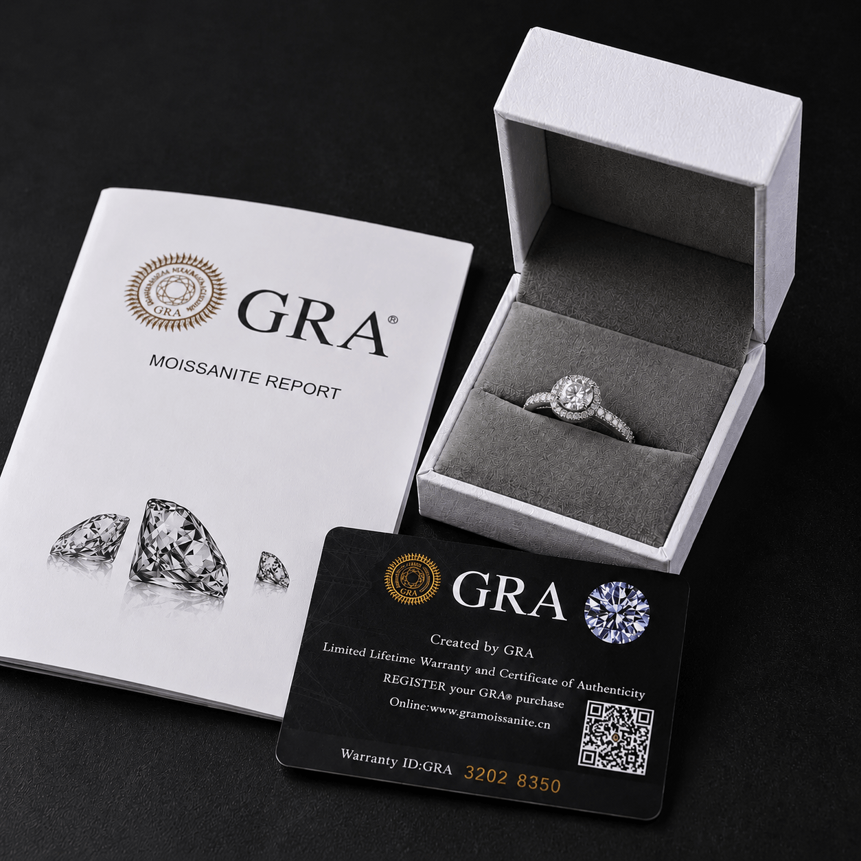 Moissanite Halo Ring