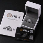Moissanite Triple Row Ring