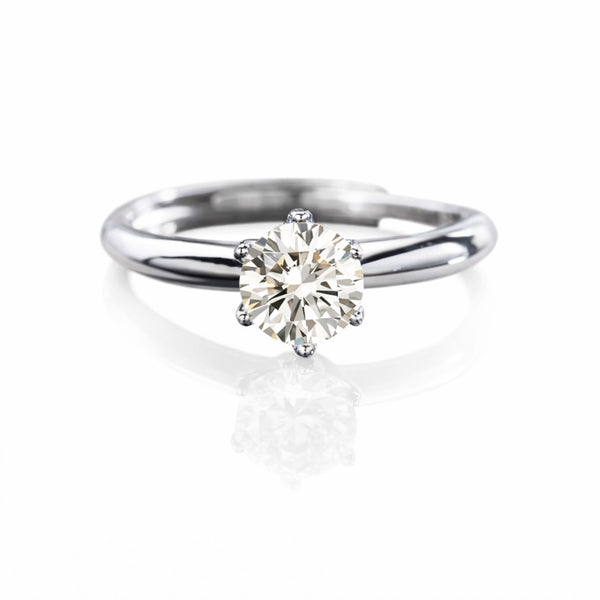 Moissanite Stud Ring