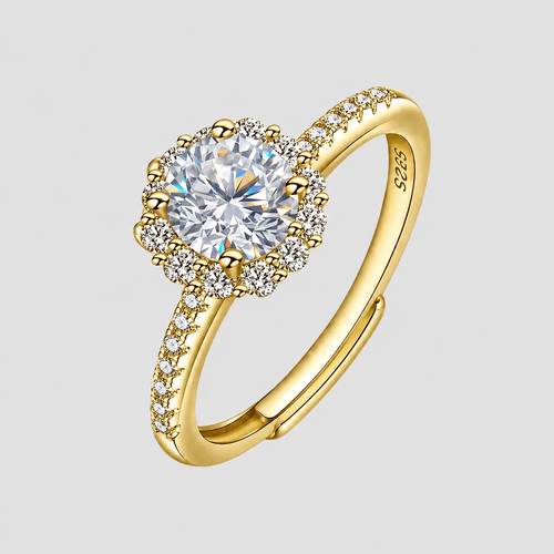 Moissanite Halo Ring