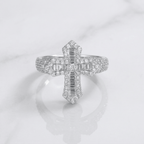 Moissanite Cross Ring