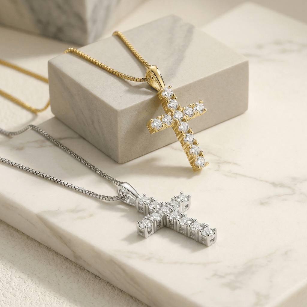 Moissanite Cross Necklace