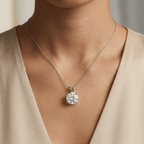 Moissanite Stud Necklace