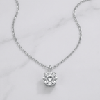 Moissanite Stud Necklace