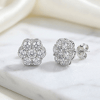 Moissanite Flower Earrings
