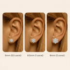 Moissanite Flower Earrings