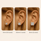 Princess Cut Moissanite Earrings