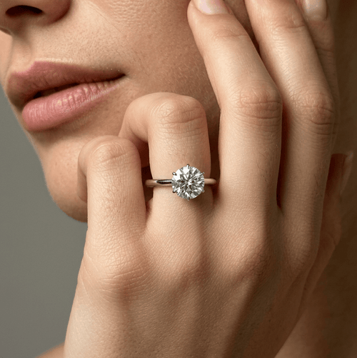 Moissanite Stud Ring