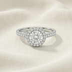 Moissanit-Halo-Ring
